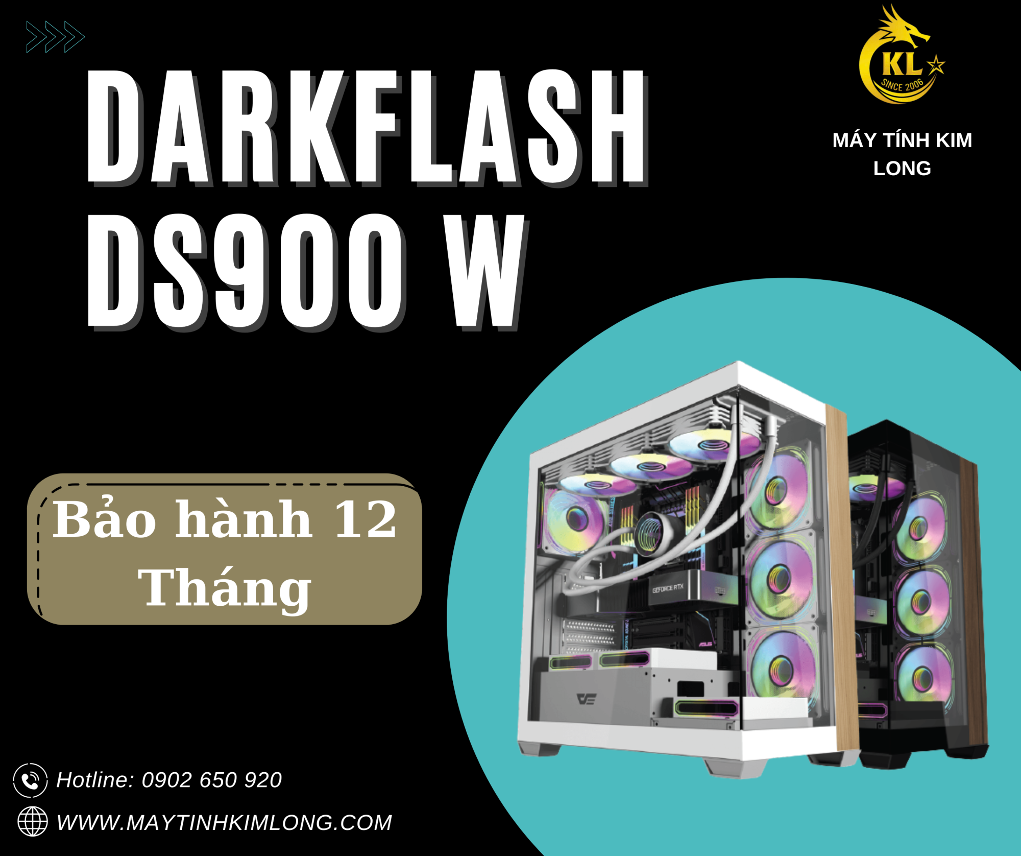 VỎ CASE MÁY TÍNH DARKFLASH DS900W (ATX)